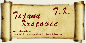 Tijana Krstović vizit kartica